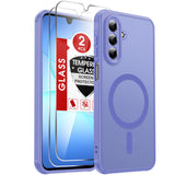 LeYi for Samsung Galaxy A17-5G Phone Case: Samsung A17 5G Case [Magnet Fit] [Full Camera Protection] with Screen Protector, Slim Matte Translucent Soft-Touch, Protection Funda para A 17