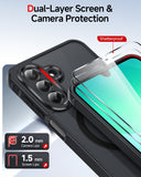 LeYi for Samsung Galaxy A26-5G Phone Case: Samsung A26 5G Case [Magnet Fit] [Full Camera Protection] with Screen Protector, Slim Matte Translucent Soft-Touch, Protection Funda para A 26
