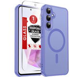 LeYi for Galaxy A35-5G Phone Case: Samsung A35 5G Case [Magnet Fit] with Screen Protector & Raised Camera Guard, Frosted Translucent Soft-Touch Skin & Full Body Protection Funda para A 35