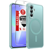 LeYi for Samsung Galaxy A36-5G Phone Case: Samsung A36 5G Case [Magnet Fit] with Screen Protector & Precision Camera Cutout, Slim Frosted Translucent Cover Soft-Touch para Samsung A36 Case