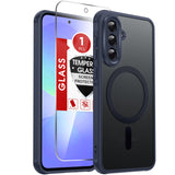 LeYi for Samsung Galaxy A36-5G Phone Case: Samsung A36 5G Case [Magnet Fit] with Screen Protector & Precision Camera Cutout, Slim Frosted Translucent Cover Soft-Touch para Samsung A36 Case