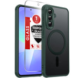 LeYi for Samsung Galaxy A36-5G Phone Case: Samsung A36 5G Case [Magnet Fit] with Screen Protector & Precision Camera Cutout, Slim Frosted Translucent Cover Soft-Touch para Samsung A36 Case