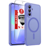 LeYi for Samsung Galaxy A36-5G Phone Case: Samsung A36 5G Case [Magnet Fit] with Screen Protector & Precision Camera Cutout, Slim Frosted Translucent Cover Soft-Touch para Samsung A36 Case