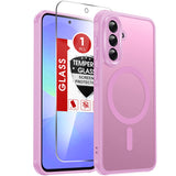 LeYi for Samsung Galaxy A36-5G Phone Case: Samsung A36 5G Case [Magnet Fit] with Screen Protector & Precision Camera Cutout, Slim Frosted Translucent Cover Soft-Touch para Samsung A36 Case