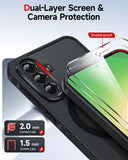 LeYi for Samsung A56 Case: A56 Phone Case [Magnet Fit] with Screen Protector & Raised Camera Guard, Frosted Translucent Soft-Touch Skin & Full Body Protection for Samsung Galaxy A56 5G Case