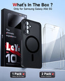 LeYi for Samsung A56 Case: A56 Phone Case [Magnet Fit] with Screen Protector & Raised Camera Guard, Frosted Translucent Soft-Touch Skin & Full Body Protection for Samsung Galaxy A56 5G Case