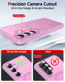 LeYi for Samsung Galaxy S25 FE Case: Compatible with Mag-Safe with Screen Protector, Military-Grade Matte Translucent Soft-Touch Skin Funda para S25FE S 25 FE