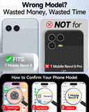 LeYi for Revvl-8 Phone Case: [Mag-Safe Fit] with Screen Protector & Raised Camera Guard, Matte Translucent Slim Translucent Soft-Touch Protective para Tmobile Revvl 8 Case