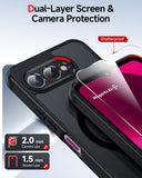 LeYi for Revvl-8 Phone Case: [Mag-Safe Fit] with Screen Protector & Raised Camera Guard, Matte Translucent Slim Translucent Soft-Touch Protective para Tmobile Revvl 8 Case