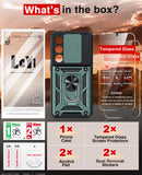LeYi for Samsung Galaxy S26 Case: Samsung Galaxy S26 Case with Tempered Glass Screen Protector, [Military-Grade] Shockproof Kickstand Funda para