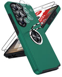 LeYi for Samsung Galaxy S26 Ultra Case with Glass Screen Protector and Lens Protector, Shockproof Heavy Duty Protective Slim Fit Samsung Galaxy S26 Ultra Cell Phone Case Cover with Rotatable Ring Holder Magnetic Kickstand for Women