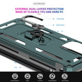 LeYi for Samsung Galaxy A53 5G Case with Glass Screen Protector Replacement, Military-Grade Shockproof Magnetic Ring Stand Cell Android Case Cover