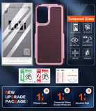 LeYi for Galaxy A13-5G Phone Case, with Screen Protector for Women, Dual Layer Protective Hard PC Back & Soft Bumper Resilient Shock Absorb Case for Samsung A14 Case