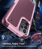 LeYi for Galaxy A13-5G Phone Case, with Screen Protector for Women, Dual Layer Protective Hard PC Back & Soft Bumper Resilient Shock Absorb Case for Samsung A14 Case