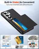 LeYi for Galaxy-S26-Ultra Case with Card Holder: Wallet Phone Funda para for Samsung S26ultra Cover Rugged Heavy Duty Military Grade Shockproof Samsungs26 Ultra Cases Black