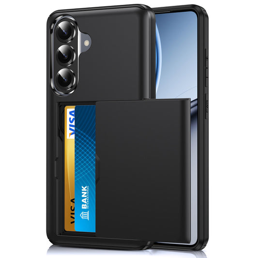 LeYi for Galaxy-S26-Plus Case with Card Holder: Wallet Phone Funda para for Samsung S26Plus Cover Rugged Heavy Duty Military Grade Shockproof Samsungs26 Plus Cases Black