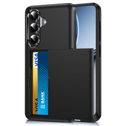LeYi for Galaxy-S26 Case with Card Holder: Wallet Phone Funda para for Samsung S26 Cover Rugged Heavy Duty Military Grade Shockproof Samsungs26 Cases Black