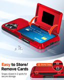 LeYi for iPhone-17- Wallet Case: Card Holder Cover Funda para Military Grade Heavy Duty Protective Women Phone17 case