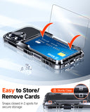 LeYi for iPhone-17- Wallet Case: Card Holder Cover Funda para Military Grade Heavy Duty Protective Women Phone17 case