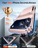 LeYi for iPhone-17-Pro Wallet Case: Card Holder Cover Funda para Military Grade Heavy Duty Protective Women Phone17 Pro case