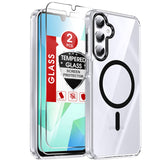 LeYi for Samsung Galaxy A16 5G Phone Case: [Mag-Safe Fit] with Screen Protector & Raised Camera Guard, Matte Translucent Slim Translucent Soft-Touch Protective para Samsung A16 5G Case