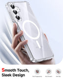 LeYi for Samsung Galaxy A16 5G Phone Case: [Mag-Safe Fit] with Screen Protector & Raised Camera Guard, Matte Translucent Slim Translucent Soft-Touch Protective para Samsung A16 5G Case