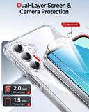 LeYi for Samsung Galaxy A16 5G Phone Case: [Mag-Safe Fit] with Screen Protector & Raised Camera Guard, Matte Translucent Slim Translucent Soft-Touch Protective para Samsung A16 5G Case