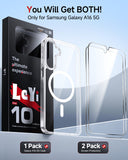 LeYi for Samsung Galaxy A16 5G Phone Case: [Mag-Safe Fit] with Screen Protector & Raised Camera Guard, Matte Translucent Slim Translucent Soft-Touch Protective para Samsung A16 5G Case