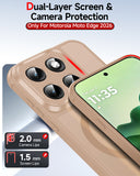 LeYi for Moto Edge 2026 Case: Compatible with Mag-Safe, Military-Grade Matte Translucent Soft-Touch Skin Funda para moto edge 2026