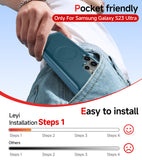 LeYi for Samsung Galaxy S23 Ultra Phone Case, Armour Military Shockproof Protective Mobile Cover for S23Ultra