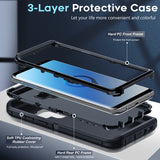LeYi for Samsung Galaxy S9 Case, Samsung Galaxy S9 Case 3 in 1 Rugged Shockproof Android Cover Funda S9