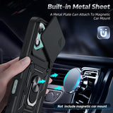 LeYi for Honor 400 Lite 5G Case: Honour 400 Lite Case with Tempered Glass Screen Protector, [Military-Grade] Shockproof Kickstand Phone Cover