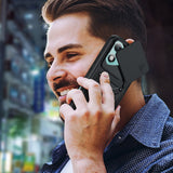 LeYi for Honor 400 Lite 5G Case: Honour 400 Lite Case with Tempered Glass Screen Protector, [Military-Grade] Shockproof Kickstand Phone Cover