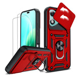 LeYi for Honor 400 Lite 5G Case: Honour 400 Lite Case with Tempered Glass Screen Protector, [Military-Grade] Shockproof Kickstand Phone Cover