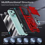 LeYi for Honor 400 Lite 5G Case: Honour 400 Lite Case with Tempered Glass Screen Protector, [Military-Grade] Shockproof Kickstand Phone Cover