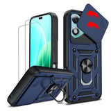 LeYi for Honor 400 Lite 5G Case: Honour 400 Lite Case with Tempered Glass Screen Protector, [Military-Grade] Shockproof Kickstand Phone Cover