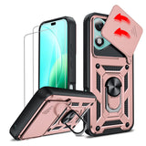 LeYi for Honor 400 Lite 5G Case: Honour 400 Lite Case with Tempered Glass Screen Protector, [Military-Grade] Shockproof Kickstand Phone Cover