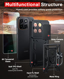 LeYi for Honor X6C 5G Case: Honour X6C Case with Tempered Glass Screen Protector, [Military-Grade] Shockproof Kickstand Phone Cover