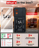 LeYi for Honor X6C 5G Case: Honour X6C Case with Tempered Glass Screen Protector, [Military-Grade] Shockproof Kickstand Phone Cover