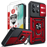 LeYi for Honor X6C 5G Case: Honour X6C Case with Tempered Glass Screen Protector, [Military-Grade] Shockproof Kickstand Phone Cover