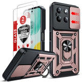 LeYi for Honor X6C 5G Case: Honour X6C Case with Tempered Glass Screen Protector, [Military-Grade] Shockproof Kickstand Phone Cover