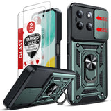 LeYi for Honor X6C 5G Case: Honour X6C Case with Tempered Glass Screen Protector, [Military-Grade] Shockproof Kickstand Phone Cover