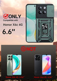 LeYi for Honor X6C 5G Case: Honour X6C Case with Tempered Glass Screen Protector, [Military-Grade] Shockproof Kickstand Phone Cover