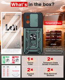 LeYi for Honor X6C 5G Case: Honour X6C Case with Tempered Glass Screen Protector, [Military-Grade] Shockproof Kickstand Phone Cover