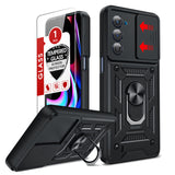 LeYi for Motorola Edge-5G UW 2021 Case: Motorola-Edge-2021-Case with Slide Camera Cover and Screen Protector, Heavy Duty Armor Cell Mobile Phone Cover
