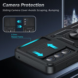 LeYi for Motorola Edge-5G UW 2021 Case: Motorola-Edge-2021-Case with Slide Camera Cover and Screen Protector, Heavy Duty Armor Cell Mobile Phone Cover