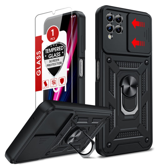 LeYi for T-Mobile Revvl 6 Pro/6XPro Case: Revvl 6 Pro/6XPro Case with Tempered Glass Screen Protector, [Military-Grade] Shockproof Kickstand Funda para Revvl 6 Pro/6XPro