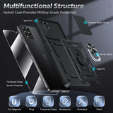 LeYi for T-Mobile Revvl 6 Pro/6XPro Case: Revvl 6 Pro/6XPro Case with Tempered Glass Screen Protector, [Military-Grade] Shockproof Kickstand Funda para Revvl 6 Pro/6XPro