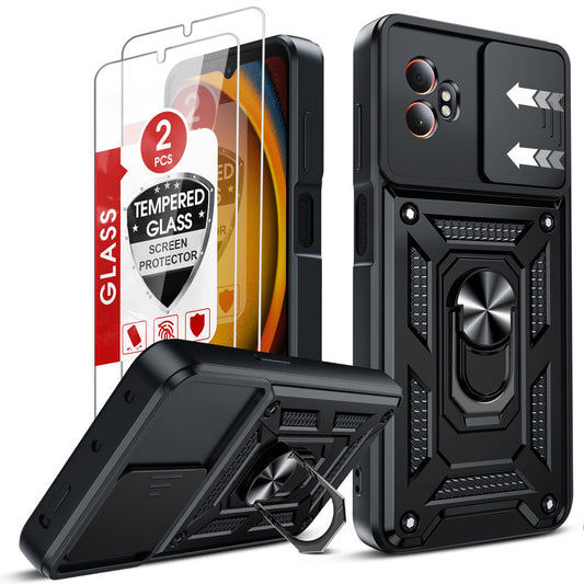 LeYi for Samsung Galaxy XCover 7 Pro Case: Galaxy XCover 7 Pro Case with Tempered Glass Screen Protector, [Military-Grade] Shockproof Kickstand Funda para XCover 7 Pro