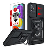 LeYi for Samsung-Galaxy-A51-4G Case: with Slide Camera Cover Screen Protector, Military-Grade Shockproof Protective Magnetic Ring Stand